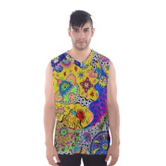 Glowing Planet Orb Men - Men s Basketball Tank Top