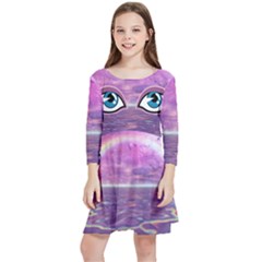 Kids  Quarter Sleeve Skater Dress