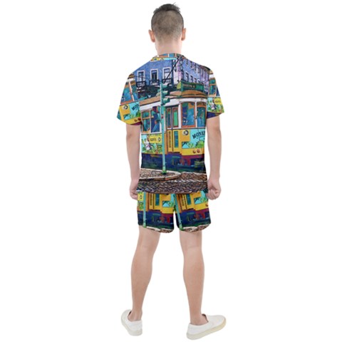 Men s Mesh T-Shirt and Shorts Set 