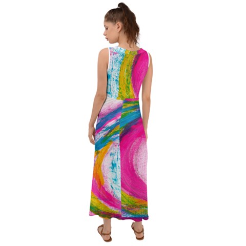 V-Neck Chiffon Maxi Dress 