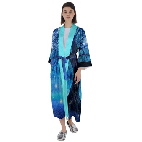 Maxi Satin Kimono 