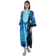 Maxi Satin Kimono