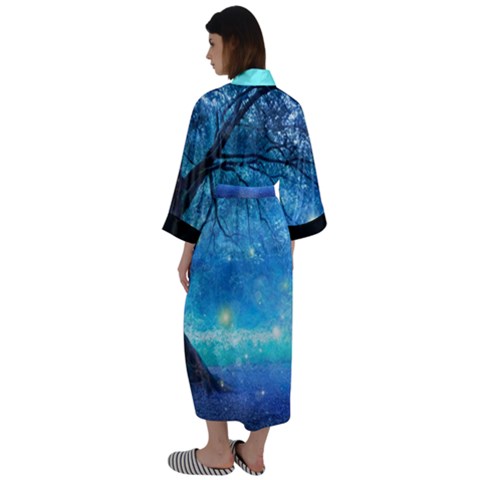 Maxi Satin Kimono 