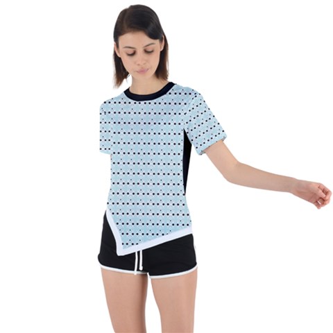 Asymmetrical Short Sleeve Sports T-Shirt 