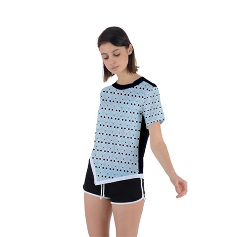 Asymmetrical Short Sleeve Sports T-Shirt 