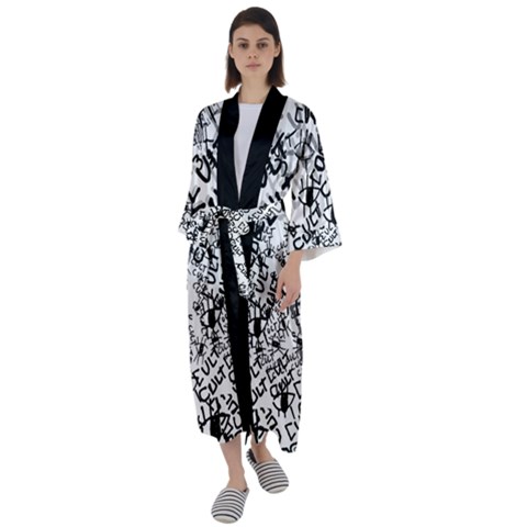 Maxi Satin Kimono 