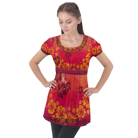 Puff Sleeve Tunic Top 