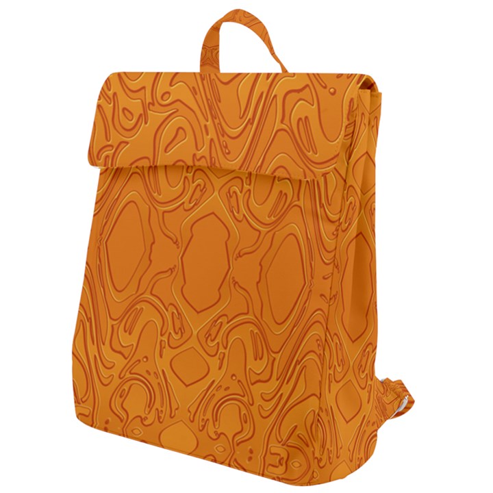 Baylien Plasma Orange Magma Flap Top Backpack