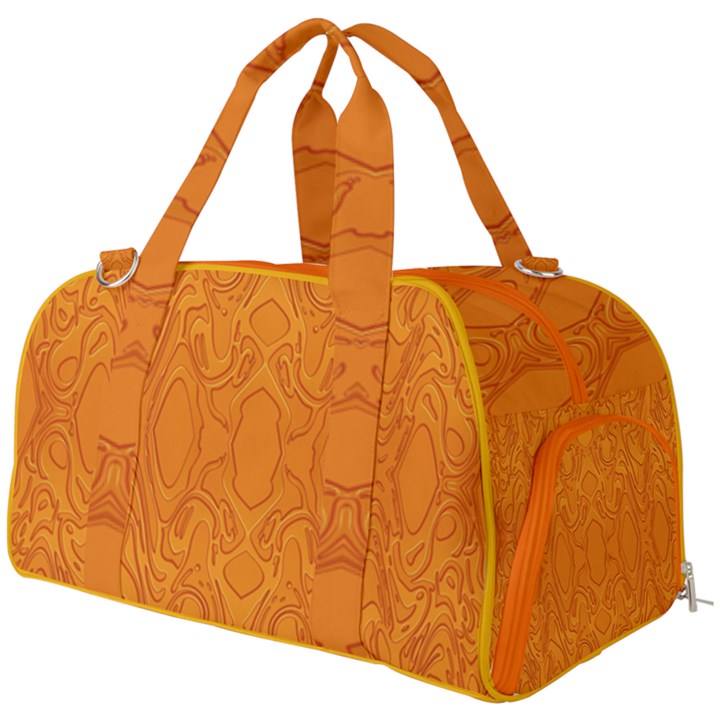 Baylien Plasma Orange Magma Gym Duffel Bag