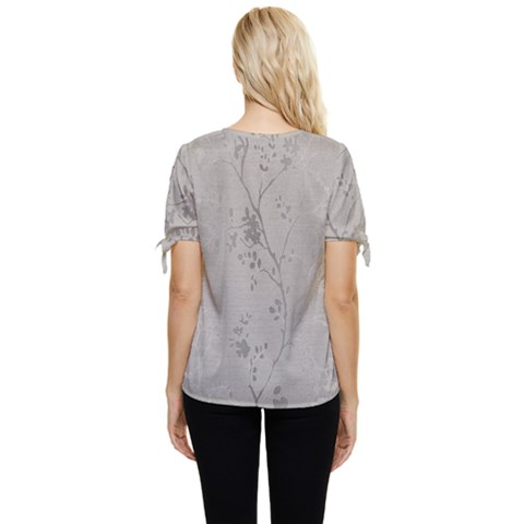 Bow Sleeve Button Up Top 
