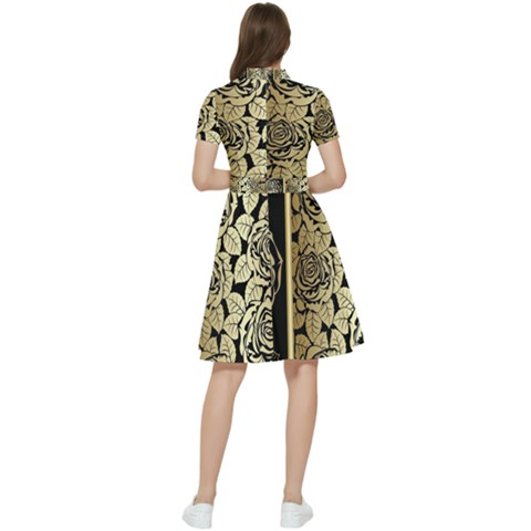 Short Sleeve Waist Detail Dress 