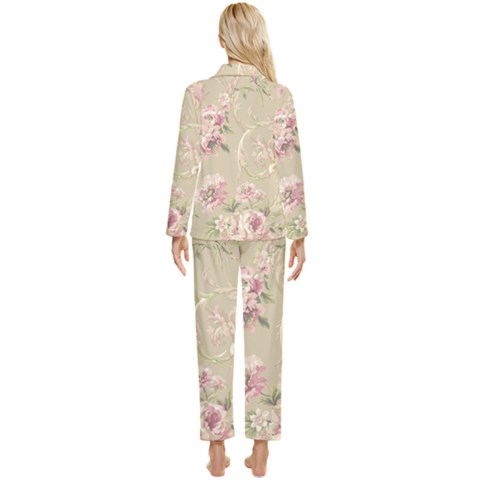 Womens  Long Sleeve Velvet Pocket Pajamas Set 