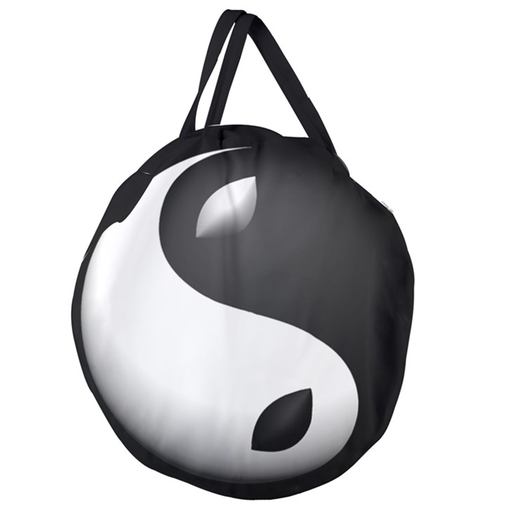 Hippyverse Alien Ying Yang  Giant Round Zipper Tote