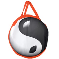 Hippyverse Alien Ying Yang Giant Round Zipper Tote by Bayarea51