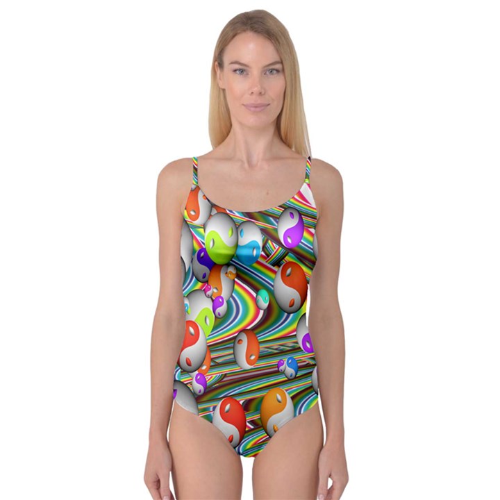 Hippyverse 3-d Rainbow Alien Ying Yang Bodysuit