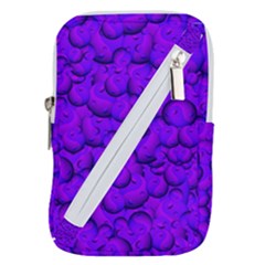 Hippieverse 3d Alien Ying Yang Dark Purple Belt Pouch Bag (large) by Bayarea51