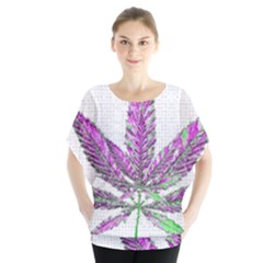 Kush Grape - Batwing Chiffon Blouse