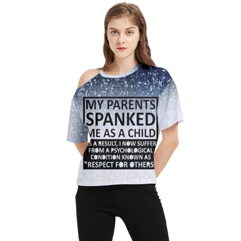 One Shoulder Cut Out T-Shirt 