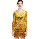 Gold flakes Bodycon dress  - Long Sleeve Bodycon Dress
