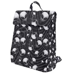 Cyptopunk Alien Skull Flap Top Backpack by Bayarea51