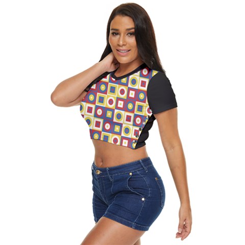 Side Button Cropped T-Shirt 