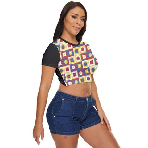 Side Button Cropped T-Shirt 