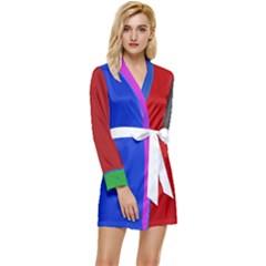 Long Sleeve Satin Robe