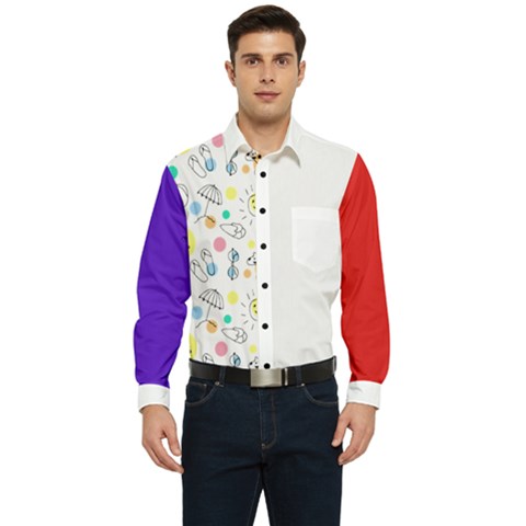 Men s Long Sleeve Pocket Shirt  
