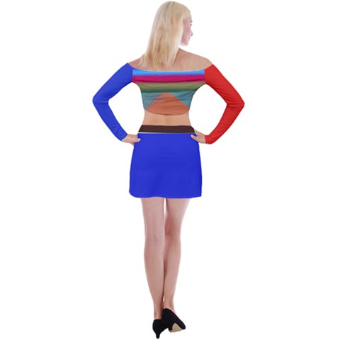Off Shoulder Top with Mini Skirt Set 