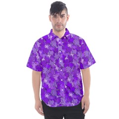 Purple Texas Hawaiian Camo Shirt - Men s Short Sleeve Shirt