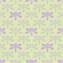 Purple Lavender Dragonfly  Fabric