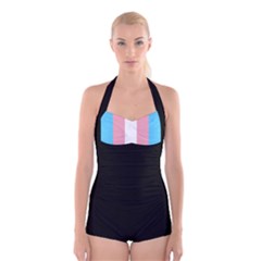 Boyleg Halter Swimsuit 