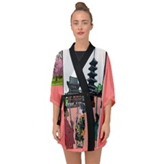 Half Sleeve Chiffon Kimono