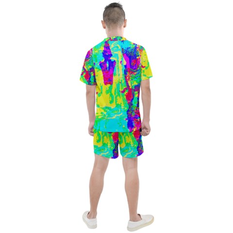 Men s Mesh T-Shirt and Shorts Set 