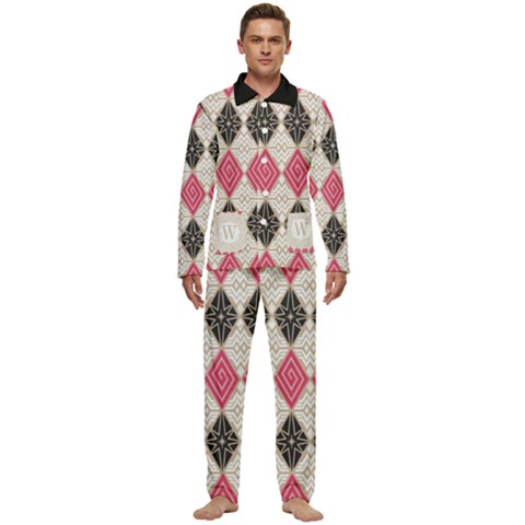 Men s Long Sleeve Velvet Pocket Pajamas Set 