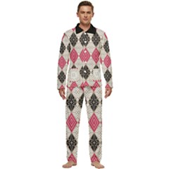 Men s Long Sleeve Velvet Pocket Pajamas Set