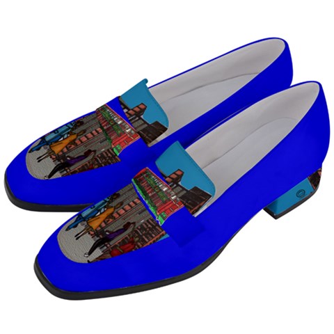 Women s Chunky Heel Loafers 