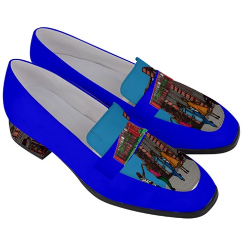 Women s Chunky Heel Loafers 