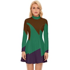 Long Sleeve Velour Longline Dress