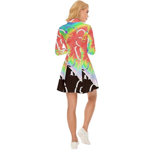 Long Sleeve Velour Longline Dress 