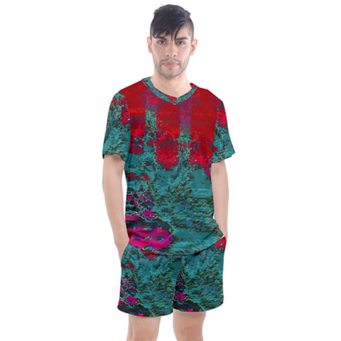 Men s Mesh T-Shirt and Shorts Set 