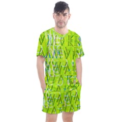 Green Outfit - Men s Mesh Tee and Shorts Set