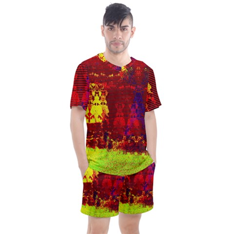 Men s Mesh T-Shirt and Shorts Set 