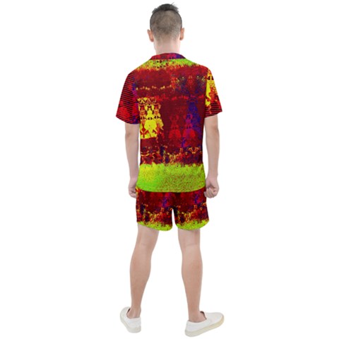 Men s Mesh T-Shirt and Shorts Set 