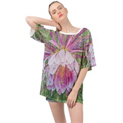 are you cereus? chiffon t-top - Oversized Chiffon Top