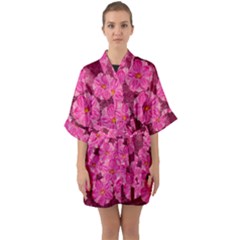 Half Sleeve Satin Kimono 