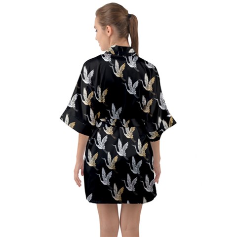 Half Sleeve Satin Kimono  