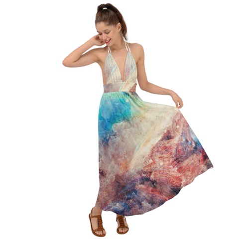 Backless Maxi Beach Dress 