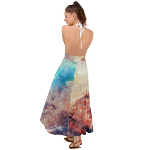 Backless Maxi Beach Dress 