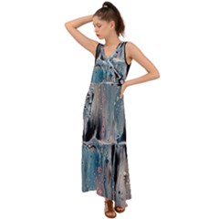 V-Neck Chiffon Maxi Dress